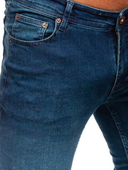 Pantalon en jean slim fit pour homme bleu foncé Bolf 5066-2