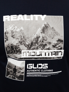 Homme T-shirt imprimé en coton Bleu foncé Bolf MPO3461