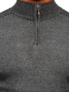 Pull à col montant pour homme graphite Bolf S8279
