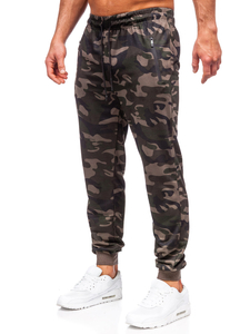 Pantalon de jogging sportif camo pour homme kaki Bolf JX6185