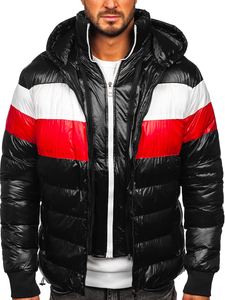 Blouson d'hiver matelassé pour homme noir Bolf 6592