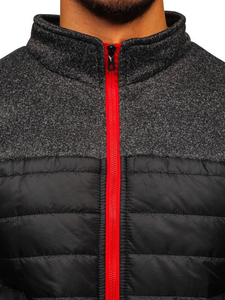 Le blouson de transition pour homme noir Bolf TY38