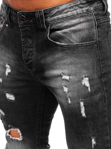 Homme Pantalon en jean slim fit Noir Bolf MP0089N