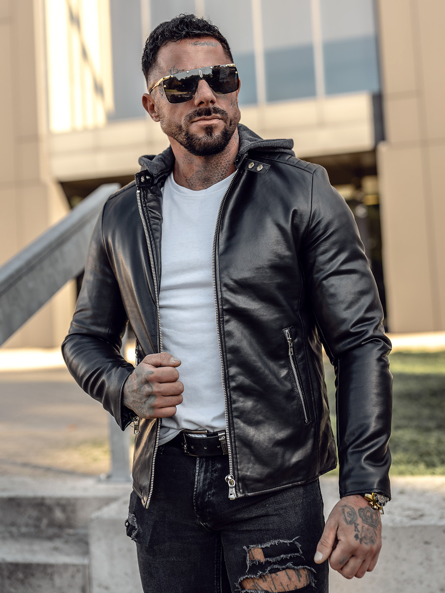 Veste Cuir Biker Blouson Cuir Veste Mode Homme Veste Cuir Homme