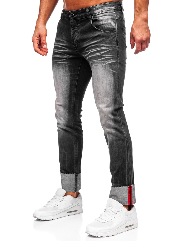 Homme Pantalon en jean slim fit Noir Bolf MP0106N