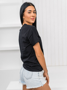 Femme T-shirt imprimé Noir Bolf 97T2102