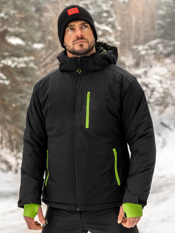 Blouson d'hiver sportif pour homme noir Bolf HH011