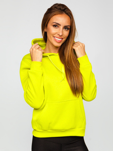 Sweat-shirt kangourou pour femme citron vert Bolf W02B