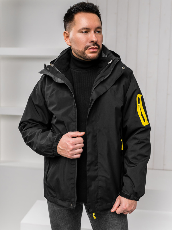 Homme Veste d'hiver avec doublure Noir Bolf 5M3263A1