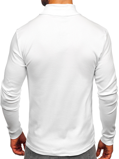 Homme Pull col polo basique Blanc Bolf 535