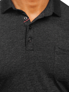 Homme Polo en coton à manches longues Graphite Bolf 5120