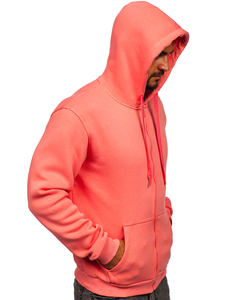 Sweat-shirt corail zippé à capuche pour homme Bolf 2008