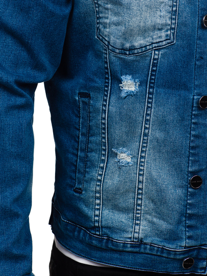 Blouson en jean pour homme bleu clair Bolf MJ506B