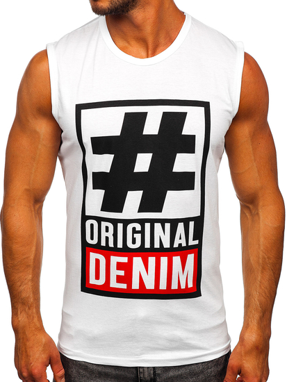 Débardeur imprimé blanc Bolf 19802