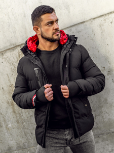 Blouson d'hiver matelassé pour homme noir Bolf 5M771