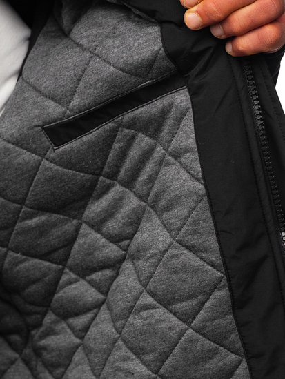 Parka d'hiver alaska pour homme noir Bolf WX032