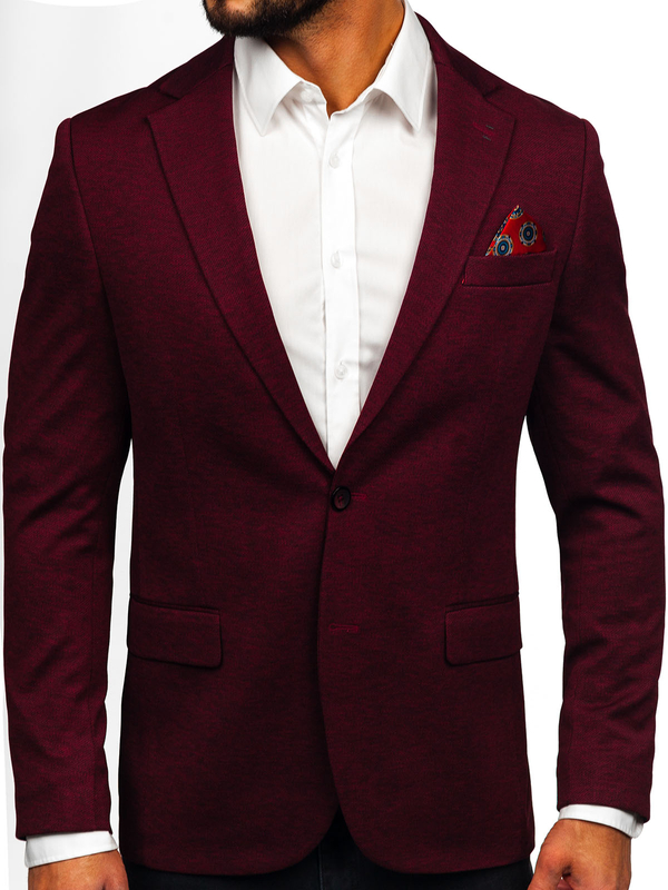 Homme Veste casual Bordeaux Bolf 24401