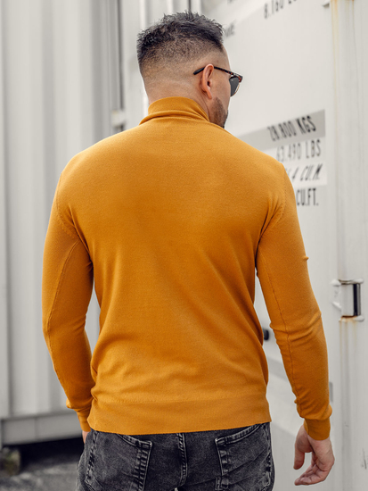 Pull à col roulé basic pour homme camel Bolf YY05