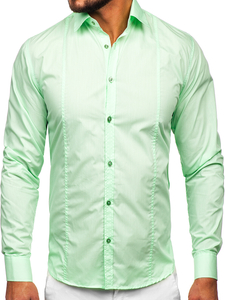Homme Chemise élégante à manche longue Menthe Bolf 6944