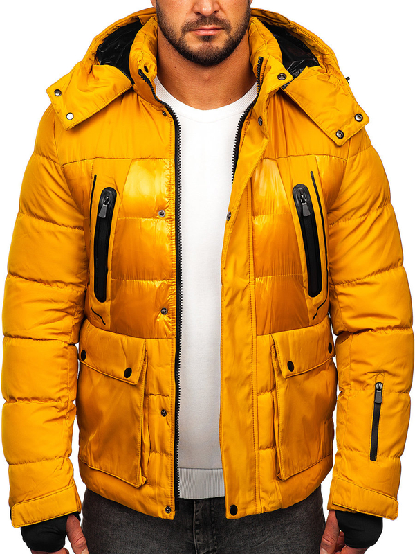 Blouson d'hiver matelassé pour homme camel Bolf 99527