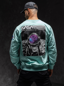 Homme Sweat-shirt imprimé Menthe Bolf 6476A1