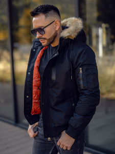 Blouson d'hiver pour homme noir Bolf 2129