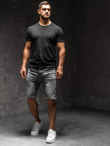 Homme Pantalon court en jean Graphite Bolf MP0277GCA1