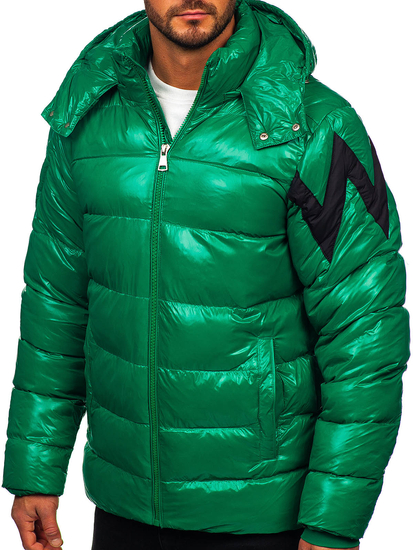 Homme Blouson matelassée d'hiver Vert Bolf 9981