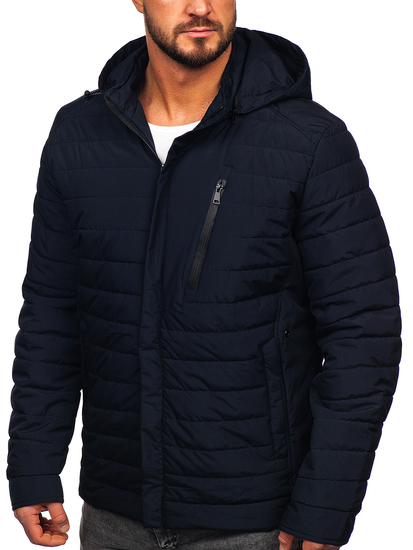 Blouson de transition matelassé pour homme bleu foncé Bolf 22M305