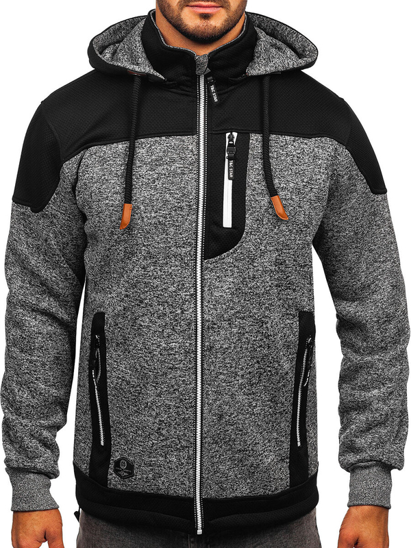 Homme Blouson de transition à capuche Graphite Bolf TC1262