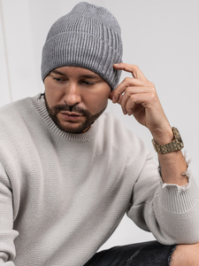 Homme Bonnet d'hiver chaud Gris Bolf 387045