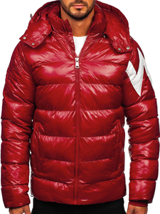 Homme Blouson matelassée d'hiver Rouge Bolf 9981