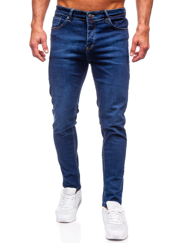 Homme Pantalon en jean slim fit Bleu foncé Bolf 6290