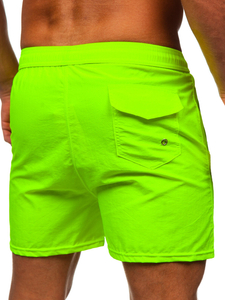 Short de bain pour homme jaune-néon Bolf XL018