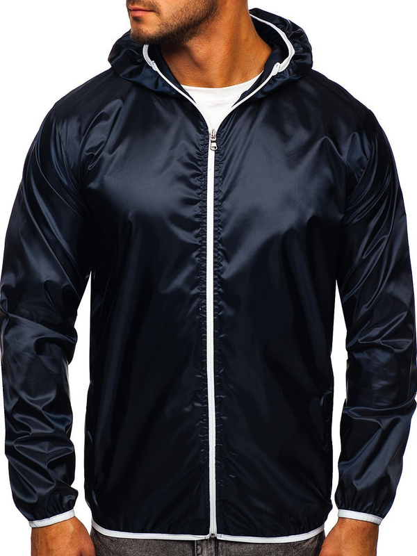 Blouson pour foncé de transition homme coupe-vent bleu z à capuche BOLF 5060