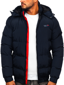 Blouson d'hiver matelassé pour homme bleu foncé Bolf 6904