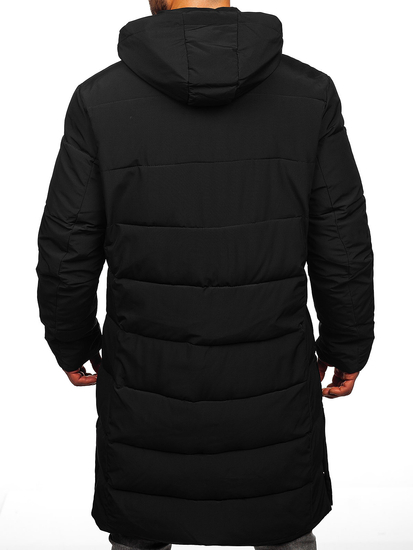 Homme Blouson d'hiver longue matelassée Noir Bolf 31M5009
