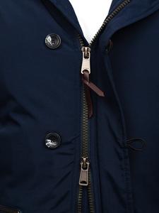 La parka d'hiver pour homme bleue foncée Bolf 1795 