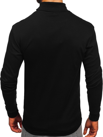 Homme Pull col polo basique Noir Bolf 535