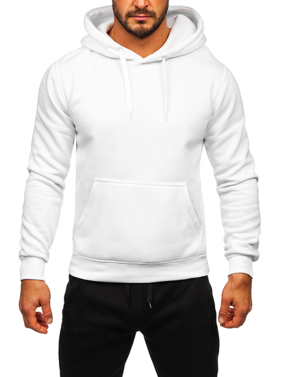 Survêtement avec sweat-shirt à capuche kangourou pour homme blanc Bolf D002