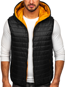 Gilet matelassé à capuche pour homme noir Bolf 7106