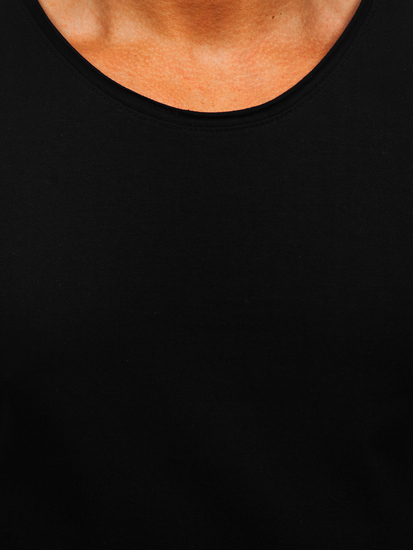 Débardeur noir en coton imprimé pour homme Bolf 1205