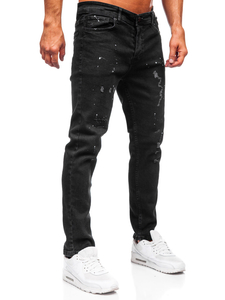 Homme Pantalon en jean regular fit Noir Bolf 6855