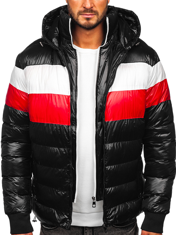 Blouson d'hiver matelassé pour homme noir Bolf 6592