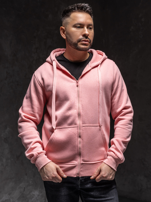 Homme Sweat-shirt à capuche Rose ciel Bolf 2008A1