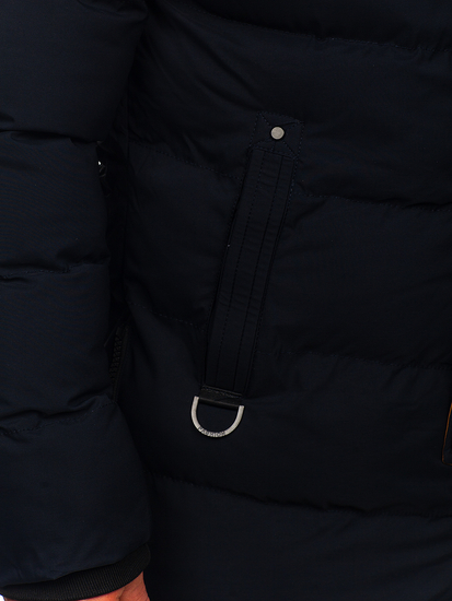 Homme Blouson d'hiver matelassé Bleu foncé Bolf 7330
