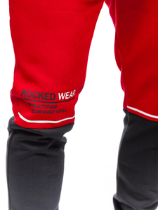 Pantalon de sport imprimé pour homme rouge Bolf AM85A