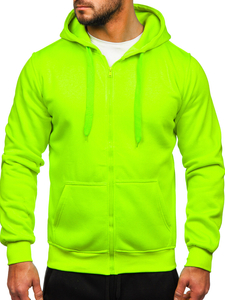 Survêtement avec un sweat-shirt à capuche zippé pour homme céladon Bolf D004