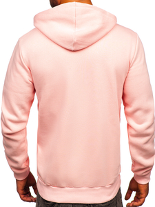 Sweat-shirt à capuche pour homme rose clair Bolf 02