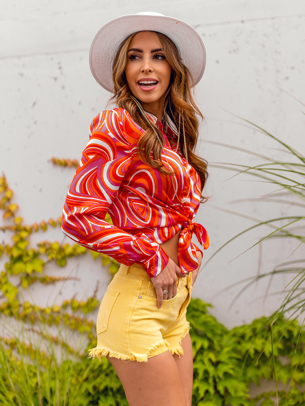 Short en jean pour femme jaune Bolf A63